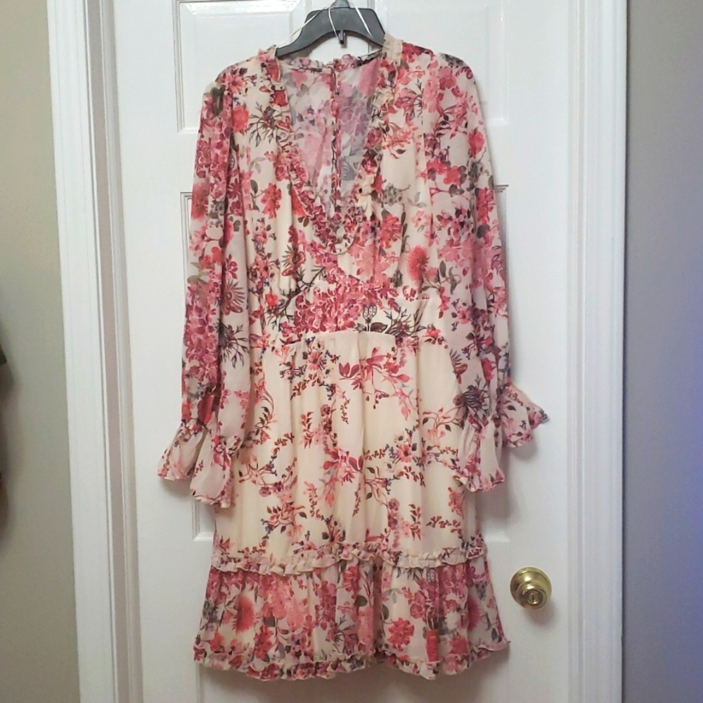 Dear Dolly Floral Ruffle Mini Dress